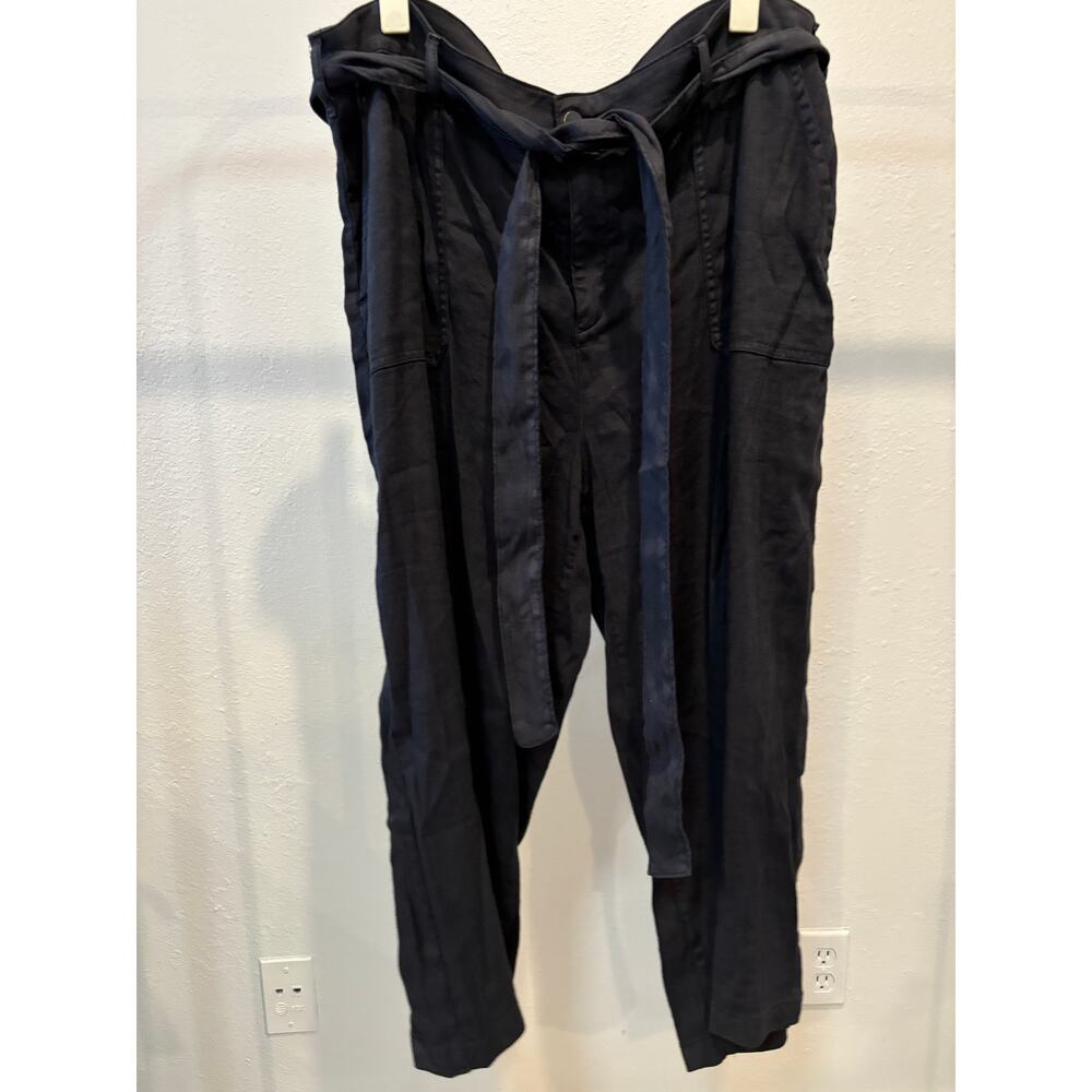 NYDJ Wide Leg High Waist Pants Linen Blend 18W Plus Size